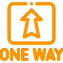 One Way Taxi Icon